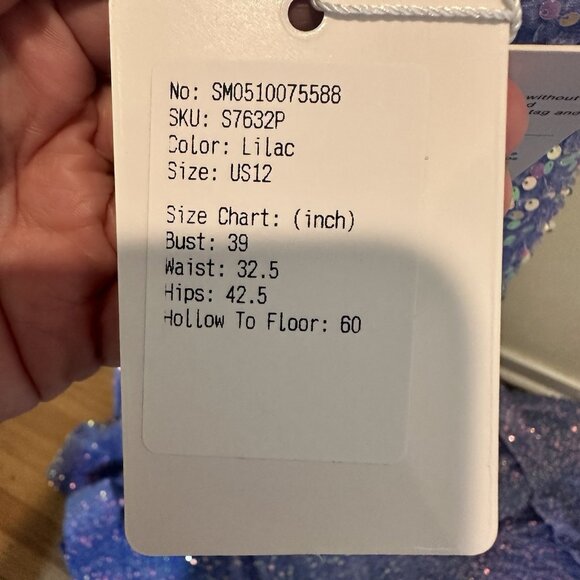 NWT Stacees Dress Women’s 12 Velvet Sequin V-Neck Trumpet/Mermaid Sweep Train - Picture 7 of 11